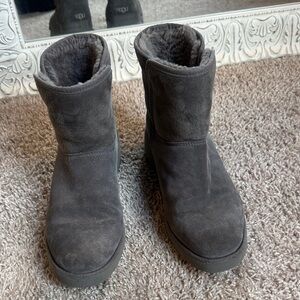 UGG Gray Suede Slippers